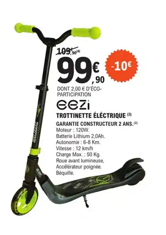 E.Leclerc Sport TROTTINETTE ÉLÉCTRIQUE (3) offre