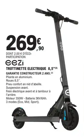 E.Leclerc Sport TROTTINETTE ELECTRIQUE 8,5" (3) offre