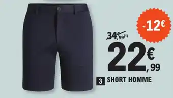 E.Leclerc Sport SHORT HOMME offre