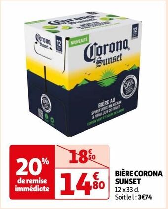 Auchan Bière corona sunset offre