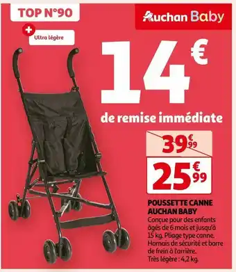 Auchan Poussette canne auchan baby offre