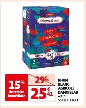 Auchan Rhum blanc agricole damoiseau offre