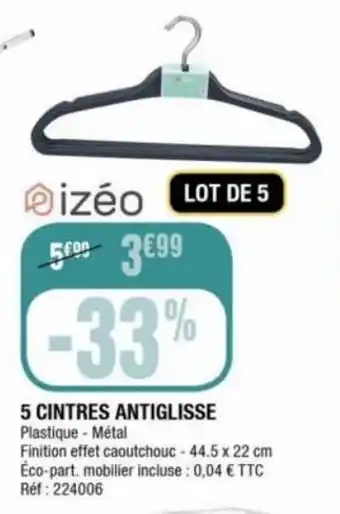 La Foir'Fouille 5 cintres antiglisse offre
