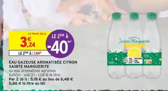 Intermarché Sainte marguerite eau gazeuse aromatisée citron offre