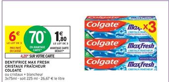 Colgate dentifrice max fresh cristaux fraîcheur