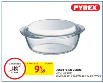 Pyrex cocotte en verre