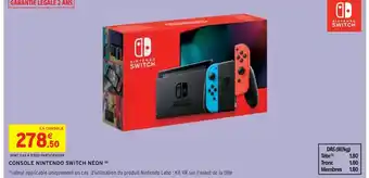 Intermarché Console nintendo switch néon offre