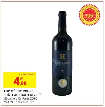Intermarché Château hauterive aop médoc rouge offre