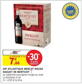 Daguet de berticot igp atlantique merlot rouge daguet de berticot