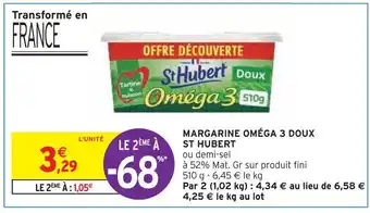 Intermarché St hubert margarine oméga 3 doux offre