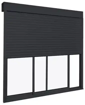 Brico Dépôt Baie aluminium coulissante + volet roulant motorisé gris - h. 200 x l. 240 cm offre