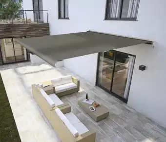 Blooma store banne motorisé - l. 4,80 m x prof. 3 m avec coffre intégral