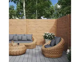 Brico Dépôt Blooma lame de clôture skimia claire-voie h. 13,3 x l. 180 x ep. 2,7cm offre