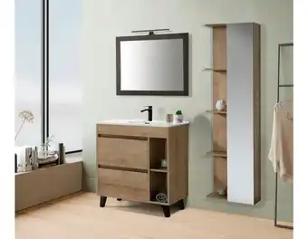 Brico Dépôt Meuble + vasque + miroir tamisa l. 80 cm offre
