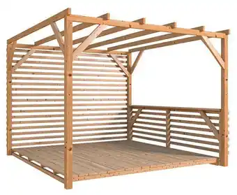 Brico Dépôt Pergola bois massif new concept 3 x 3 mètres offre