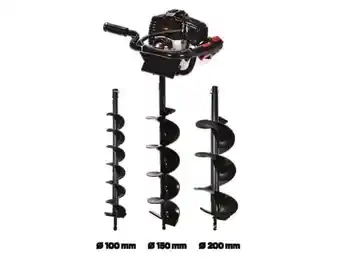 Brico Dépôt Builder tarière thermique de 52 cm³ + 3 mèches ø100/150/200 mm offre