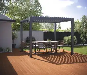 Brico Dépôt Pergola bio climatique aluminium et acier galvanisé 3 x 3 m offre