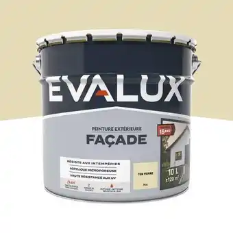 Brico Dépôt Evalux peinture façade 10 l ton pierre mat offre