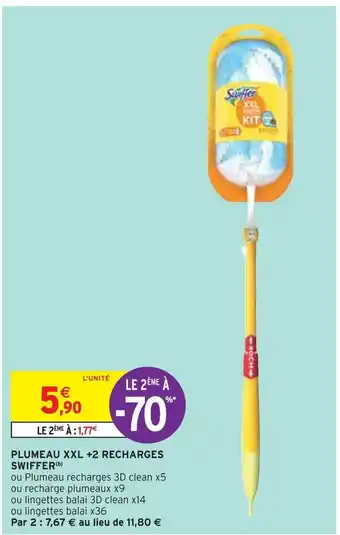 Intermarché Swiffer plumeau xxl +2 recharges offre