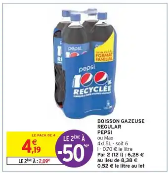 Intermarché Pepsi boisson gazeuse regular offre