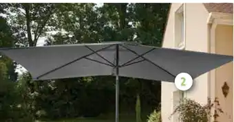 Intermarché Parasol rectangle 2 x 3 m gris fonce offre