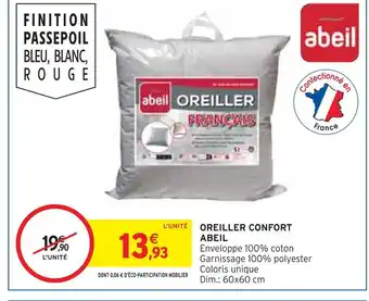 Intermarché Abeil oreiller confort offre