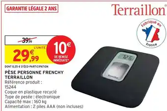 Intermarché Terraillon pèse personne frenchy offre
