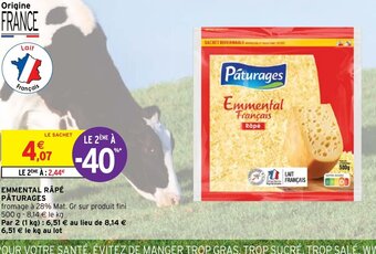 Intermarché Express EMMENTAL RÂPÉ PÂTURAGES offre