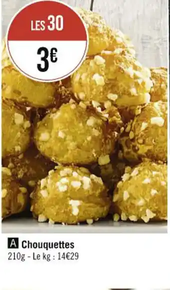Chouquettes 210g - Le kg: 14€29