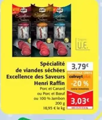 Colruyt Specialité de viandes séchées Excellence des Saveurs offre