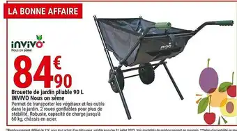 Gamm vert Brouette de jardin pliable 90l invivo nous on seme offre