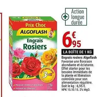Gamm vert Engrais rosiers algoflash offre