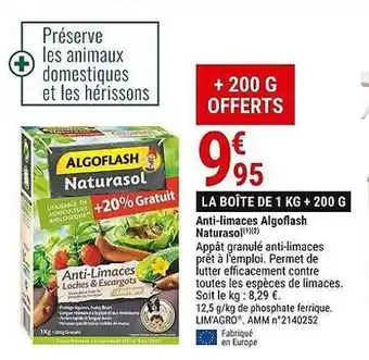 Gamm vert Anti-limaces algoflash naturasol offre