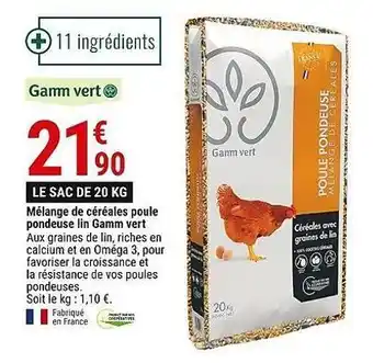 Gamm vert Melange de céréales poule pondeuse lin gamm vert offre
