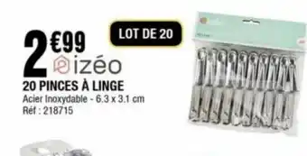 La Foir'Fouille 20 pinces a linge offre