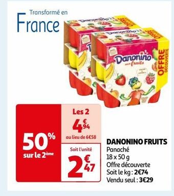 Auchan Danonino fruits offre