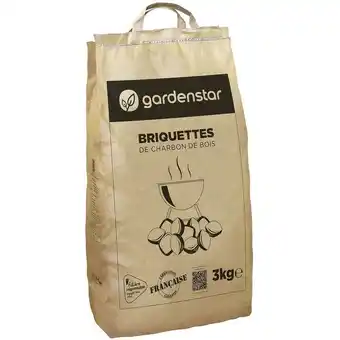 Auchan Briquette charbon de bois gardenstar offre
