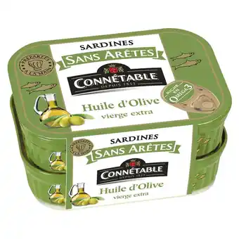 Auchan Sardines sans arêtes à l'huile d'olive connétable offre