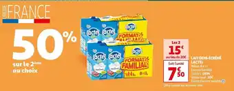 Auchan Supermarché Lait demi-écrémé lactel offre