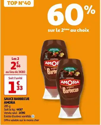 Auchan Sauce barbecue amora offre