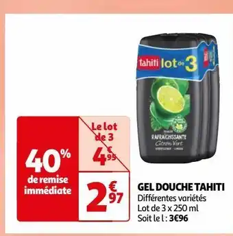 Auchan Supermarché Gel douche tahiti offre