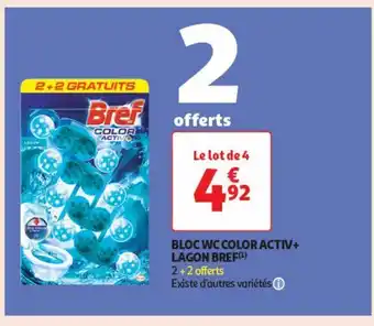 Auchan Supermarché Bloc wc color activ+ lagon bref offre
