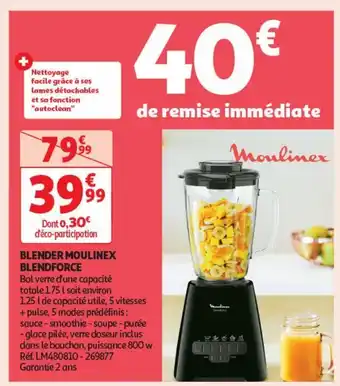 Auchan Supermarché Blender moulinex blendforce offre