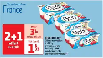 Auchan Supermarché Perle de lait offre