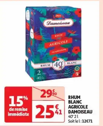 Auchan Supermarché Rhum blanc agricole damoiseau offre
