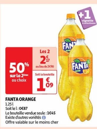 Auchan Supermarché Fanta orange offre