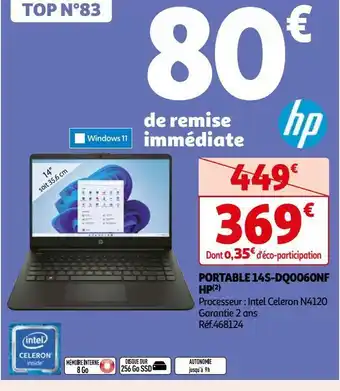 Auchan Portable 14s-dq0060nf hp offre