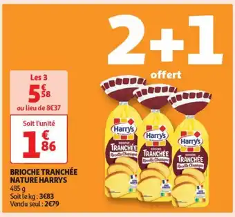 Auchan Supermarché Brioche tranchee nature harry's offre