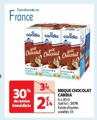 Auchan Supermarché Brique chocolat candia offre