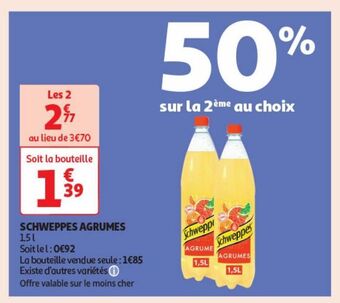 Auchan Supermarché Schweppes agrumes offre